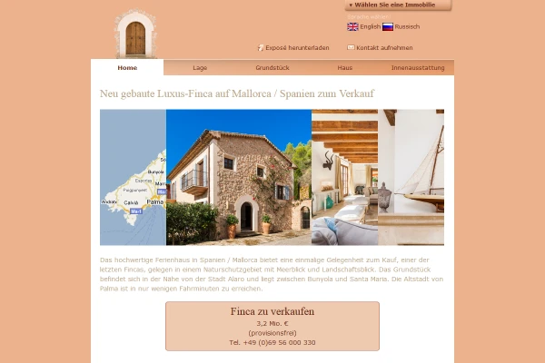 Webdesign Luxus-Finca Mallorca