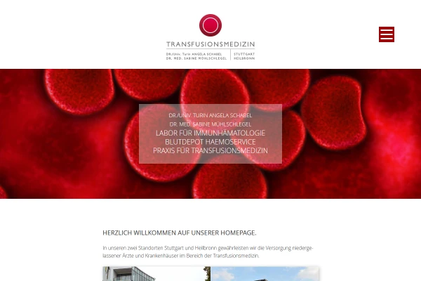 Webdesign Transfusionsmedizin 1