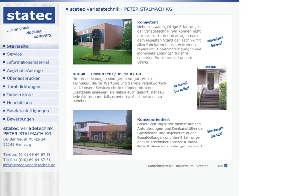 Webdesign Statec Verladetechnik