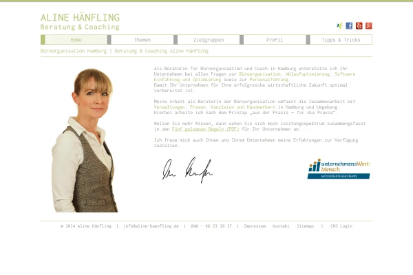 Webdesign Aline Hänfling