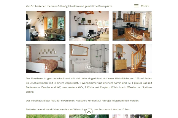 Webdesign Forsthaus am Zenssee 2