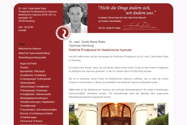 Webdesign Dr. Rabe Hypnose