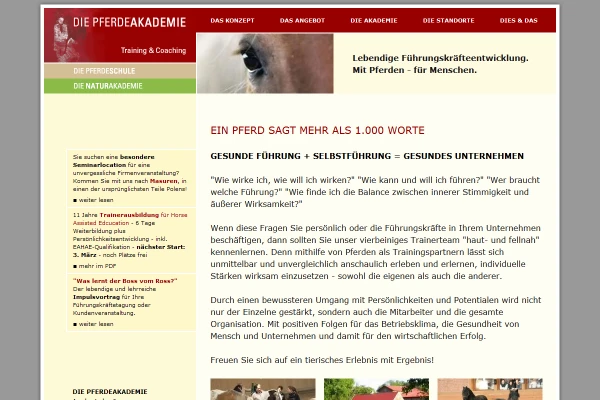Webdesign Die Pferdeakademie
