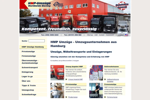 Webdesign HMP Umzüge